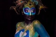 Body Paint Pavo Real